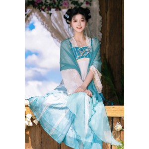 Sunny Snow 三春晴雪 - Han Element Suspender Hanfu Outfit