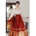 Frolicking Pixiu 嬉嬉貔貅 - New Chinese Style Wedding Hanfu Top & Mamian Skirt Set