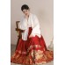 Frolicking Pixiu 嬉嬉貔貅 - New Chinese Style Wedding Hanfu Top & Mamian Skirt Set