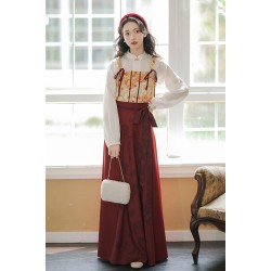 Rosy Clouds Ode 彩云序 - Han Element Hanfu Set
