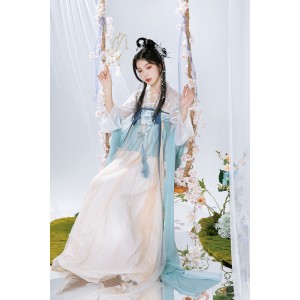 Spring Dew 清风春露 - Tang Dynasty Hanfu Qixiong Pleated Skirt