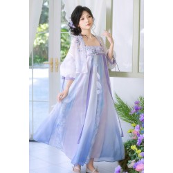 Purple Crystal 烟光琉璃 - Han Element Hanfu Set
