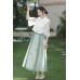 Willow Green - Han Chinese Element Top & Mamian Skirt Set