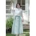 Willow Green - Han Chinese Element Top & Mamian Skirt Set