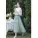Willow Green - Han Chinese Element Top & Mamian Skirt Set