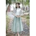 Willow Green - Han Chinese Element Top & Mamian Skirt Set