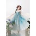 Spring Mountain Dream 蝶梦春山 - Tang Dynasty Hanfu Qixiong Pleated Skirt