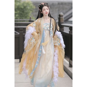 Plume Silks 踏羽霓裳 - Tang Dynasty Hanfu Hezi Skirt