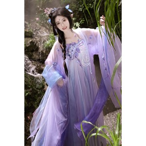 Mulberry Song 陌上桑 - Tang Dynasty Hanfu Qixiong Suspender Skirt