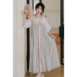 Flower in Mist 雾中花 - Han Element Hanfu Set