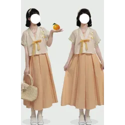 Orange Warmth 橙意 - Han Element Hanfu Set