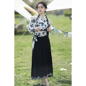 Smoke Rose 炊烟玫瑰 - Han Element Hanfu Set