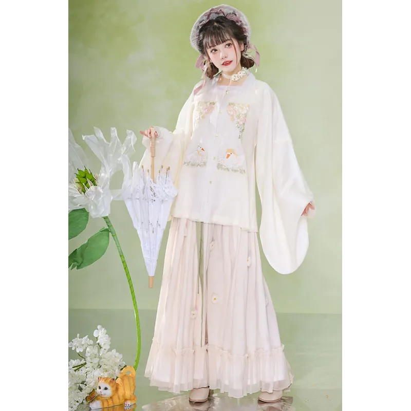 Spring Duck 春日鸭 - Han Element Hanfu Set