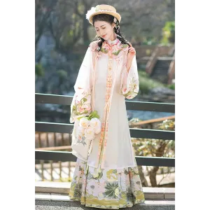 Evening Lotus Pond 荷塘晚晚 - Ming Dynasty Hanfu Set