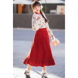 Red Dance Dress 红舞裙 - Han Element Hanfu Set