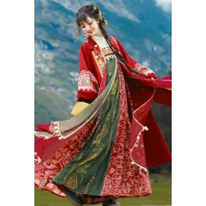 Loulan Snow Flame 楼兰雪焰 - Tibetan Style Exotic Hanfu Set