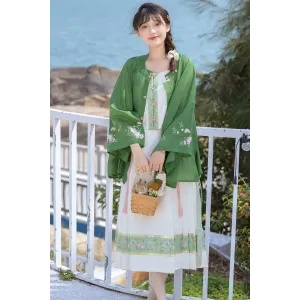 Green Window 绿窗 - Ming Dynasty Hanfu Ma Mian Skirt