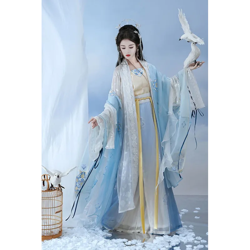 Qingshan Zhixue 晴山织雪 - Song Dynasty Style Qiyao Ruqun Hanfu Qingshan Zhixue 晴山织雪 - Song Dynasty Style Qiyao Ruqun Hanfu