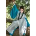 Blue Feather 青羽 - Ming Dynasty Hanfu Zhiduo Robe Set (Preorder)