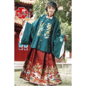Qiujing Kuangxiang 丘井狂象 - Ming Dynasty Mamian Skirt Set (Preorder)
