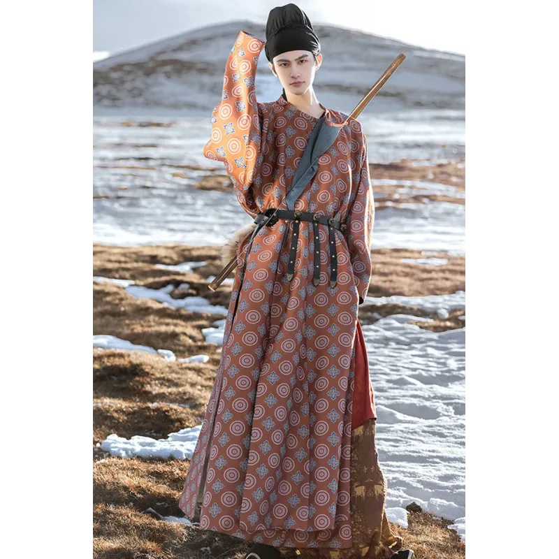 Frontier Songs 塞下曲 -  Tang Dynasty Hanfu Round Collar Robe