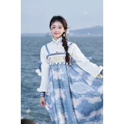 Moon in Water 水中月 - Han Element Hanfu Set