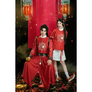 Little Wealth God 小财神 - Ming Dynasty New Year Hanfu Set Men Version