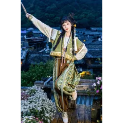 Yi Lu Sheng Hua 一鹿生花 - Tang Dynasty Hanfu Beizi Set