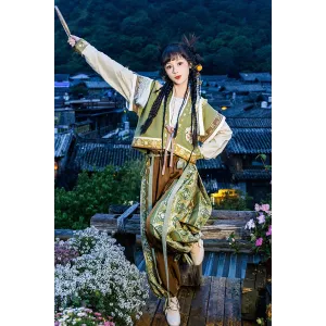 Yi Lu Sheng Hua 一鹿生花 - Tang Dynasty Hanfu Beizi Set