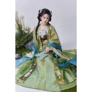 Moonlit & Banana Grove 月光蕉海 - Tang Dynasty Hanfu Set