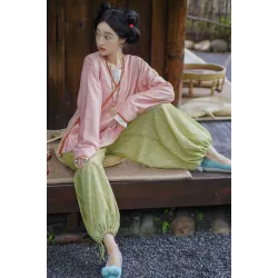 Evening Clouds 云晚 - Tang Hanfu Lantern Pants Set (Preorder)