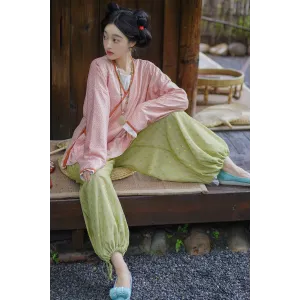 Evening Clouds 云晚 - Tang Hanfu Lantern Pants Set (Preorder)