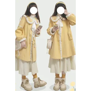 Zhai Xing Yue 摘星月 - Han Chinese Element Coat & White Scarf Set