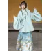 Sanshou Duhe 三兽渡河 - Ming Dynasty Middle Robe & Shirt & Ma Mian Skirt Set (Preorder)