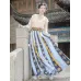 Dan Jin 丹锦 - Tang Dynasty Beizi & Top & Skirt Hanfu