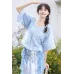 Cloud Blue Mirror 云蓝镜 - Tang Dynasty Hanfu Beizi Pants Set (Preorder)