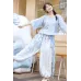 Cloud Blue Mirror 云蓝镜 - Tang Dynasty Hanfu Beizi Pants Set (Preorder)