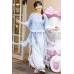 Cloud Blue Mirror 云蓝镜 - Tang Dynasty Hanfu Beizi Pants Set (Preorder)