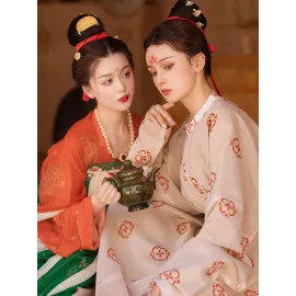 Zi Ye Ge 子夜歌 - Tang Hanfu Round Collar Robe