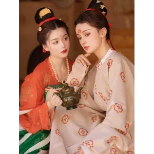 Zi Ye Ge 子夜歌 - Tang Hanfu Round Collar Robe