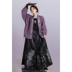 Starry Night Jellyfish 星夜水母 - New Chinese Style Camisole Mamian Set