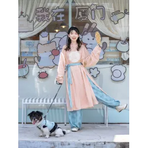 Late Peach 晚桃 - Tang Dynasty Hanfu Set (Preorder)