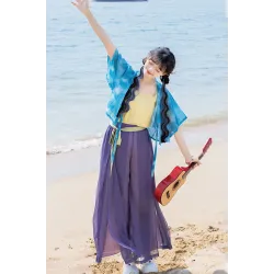 Moonlit Sea 月夜海 - Han Element Hanfu Set