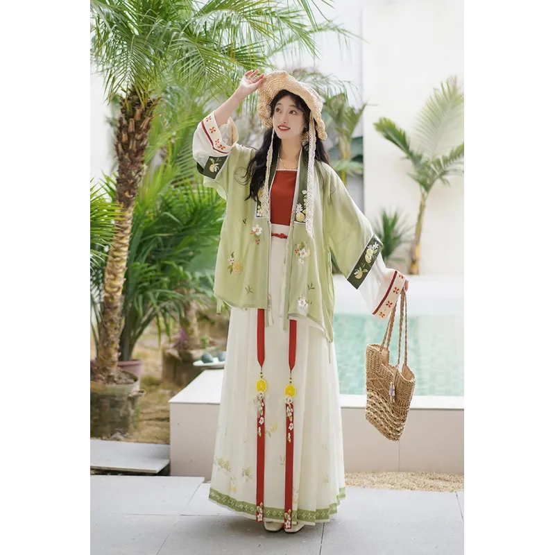Lemon Black Tea 柠檬红茶 - New Chinese Style Mamian Skirt Set Lemon Black Tea 柠檬红茶 - New Chinese Style Mamian Skirt Set