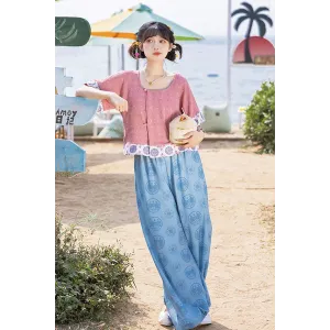Tao Tao Le 桃桃乐 - Tang Dynasty Hanfu Beizi & Pants Set (Preorder)