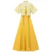 Orange Green 橘绿 - Tang Dynasty Jiaoyu Skirt Hanfu (Preorder)