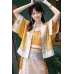 Orange Yellow 橙黄 - Song Hanfu Two-piece Skirt Set (Preorder)