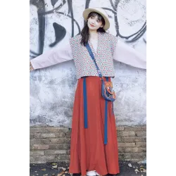 Coral Casket 珊瑚匣 - Tang Dynasty Hanfu Beizi Skirt