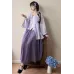 Lilac 紫丁香 - Han Element Hanfu Suspenders & Beizi & Skirt Set (Preorder)