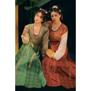 Lvyao Hongxiu 绿腰红袖 - Tang Dynasty Hanfu Bijia Jiaoyuqun